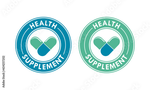 Health supplement design logo template illustration