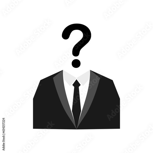 man and question logo template illustration