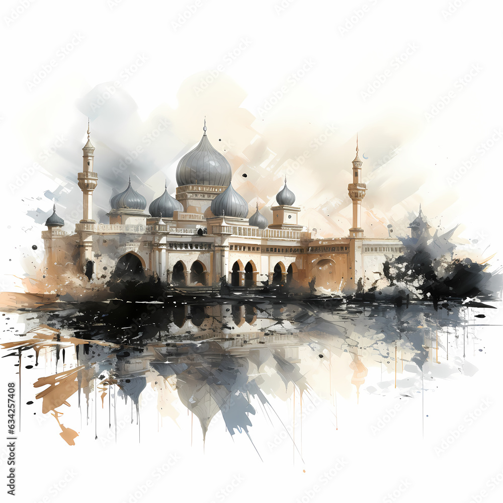 Mosque Water Color