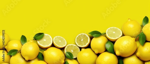 Limon background with copy of space. Generated by AI