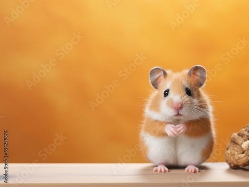 Hamster background with a copy of space. Generated by AI