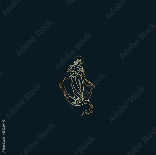 THESE HIGH QUALITY MOTHER MARIA VECTOR FOR USING VARIOUS TYPES OF DESIGN WORKS LIKE T-SHIRT, LOGO, TATTOO AND HOME WALL DESIGN