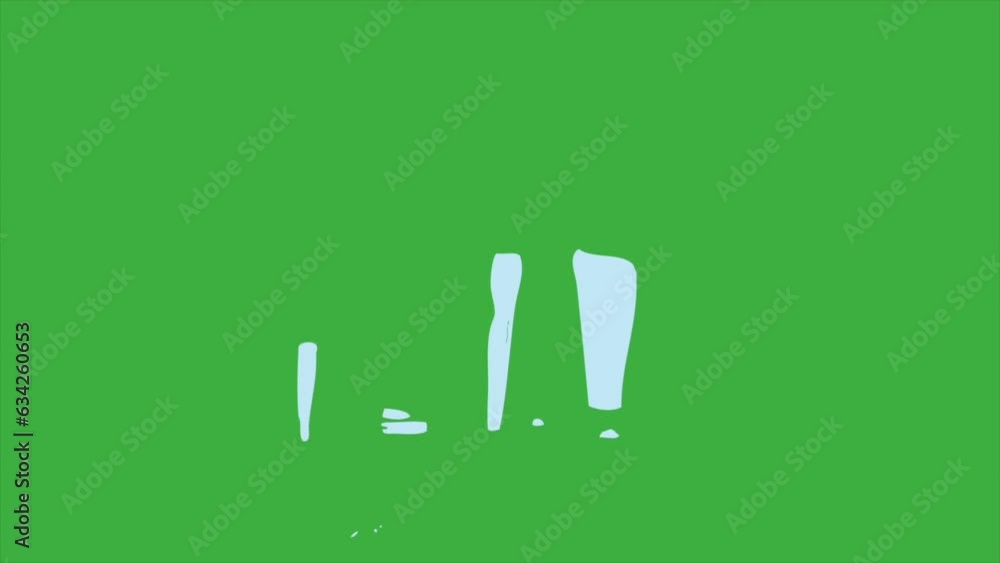 A video animation loop element effect cartoon ice on green screen background A video animation loop element effect cartoon ice on green screen background