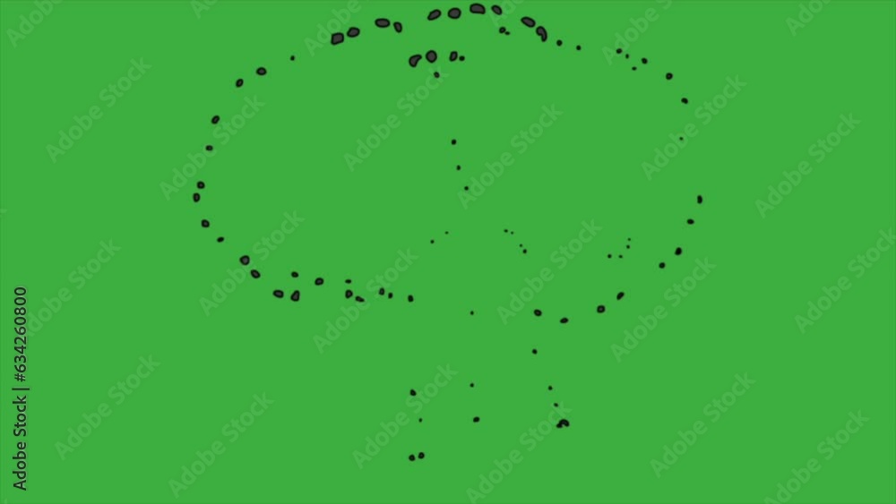 A video animation loop element effect cartoon smoke on green screen background A video animation loop element effect cartoon smoke on green screen background