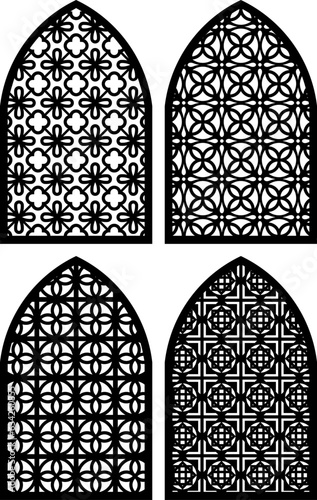 Simple Vector Pattern for Laser Cutting, Decoration, and Ornament. Metal design, wood carving, vector	