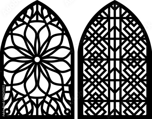 Simple Vector Pattern for Laser Cutting, Decoration, and Ornament. Metal design, wood carving, vector