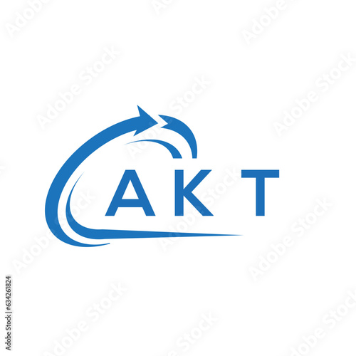 AKT letter logo design on white background. AKT creative initials letter logo concept. AKT letter design.	
