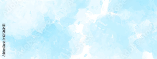 Beautiful grunge blue background with space and for making graphics design. Creative vintage light sky blue background. Abstract watercolor paper textured illustration for design