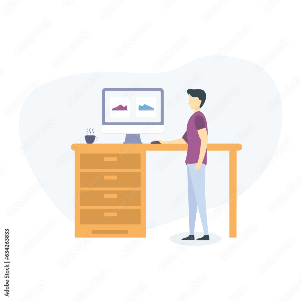 Comparing products illustration useable for both ios and web Comparing products illustration useable for both ios and web