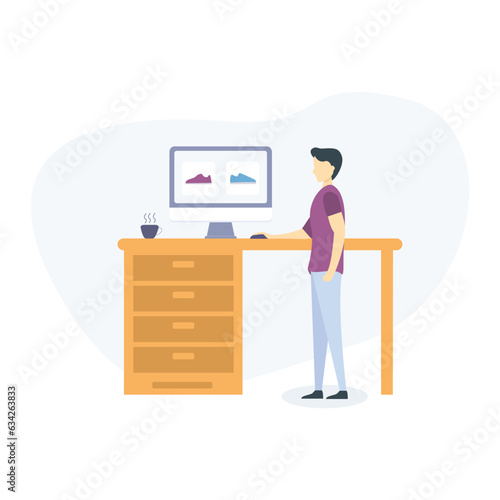Comparing products illustration useable for both ios and web