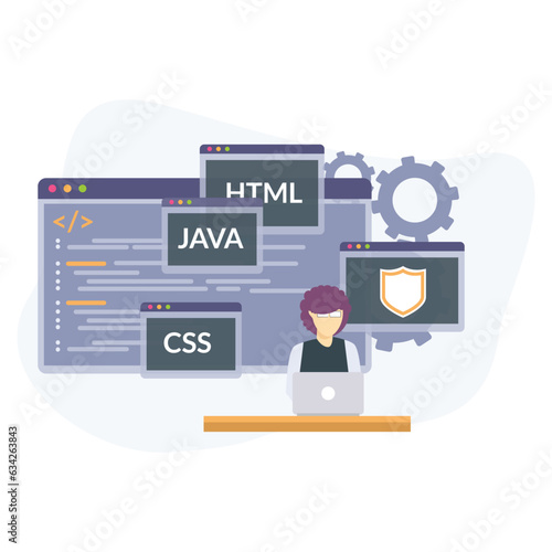 Coding illustration useable for both ios and web