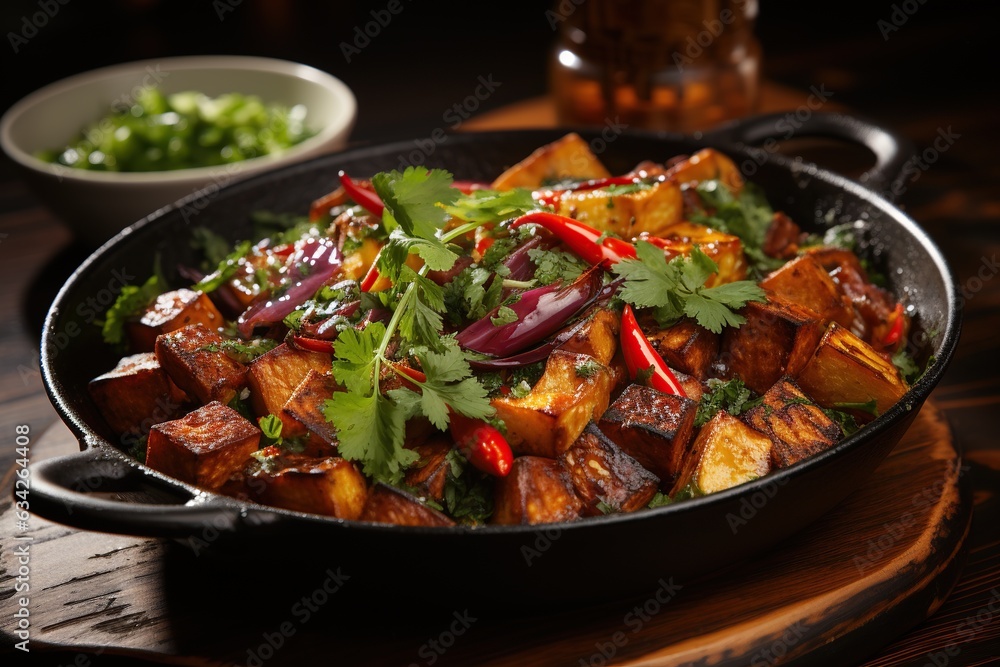 Veggie Stir-Fry with Tofu: A delicious stir-fry featuring a variety of colorful vegetables and protein-rich tofu. Veggie Stir-Fry with Tofu: A delicious stir-fry featuring a variety of colorful vegetables and protein-rich tofu.
