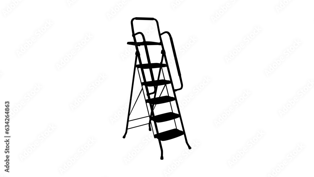 5-Step Ladder silhouette 5-Step Ladder silhouette