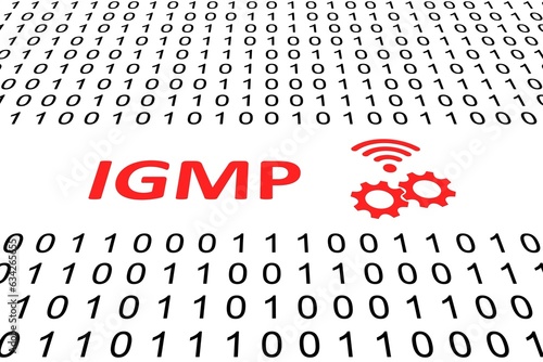 IGMP concept binary code 3d illustration photo