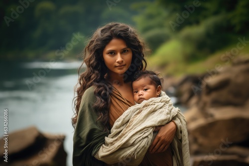 A Woman Holding A Baby In Her Arms. Self Love, Motherhood, Joys Of Parenthood, Nurturing, Sense Of Fulfillment, Protective Instincts, Strength, Bonding