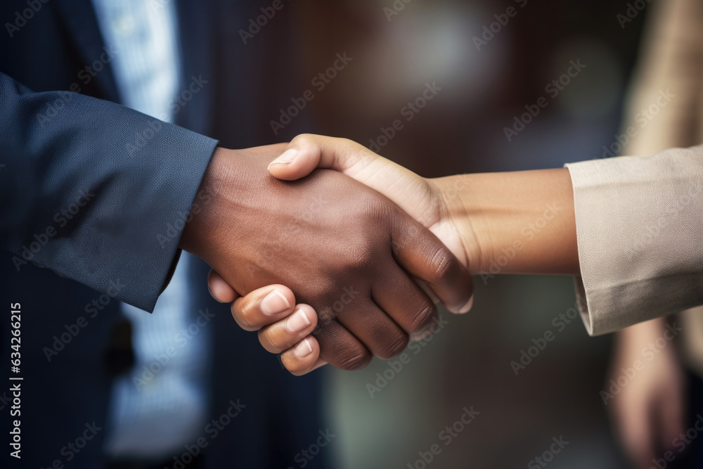 A Close Up Of Two People Shaking Hands