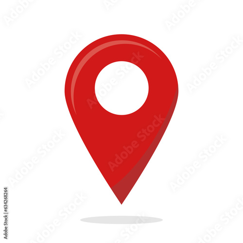 Minimalist pin location vector icon illustration