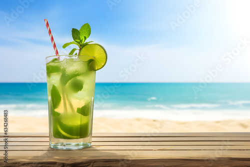 Mojito drink cocktail summer tropical sunny beach drink bar