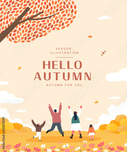 autumn sentimental frame illustration. Web-Banner
