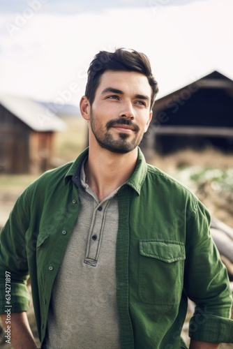 shot of a handsome young man standing outside on his farm