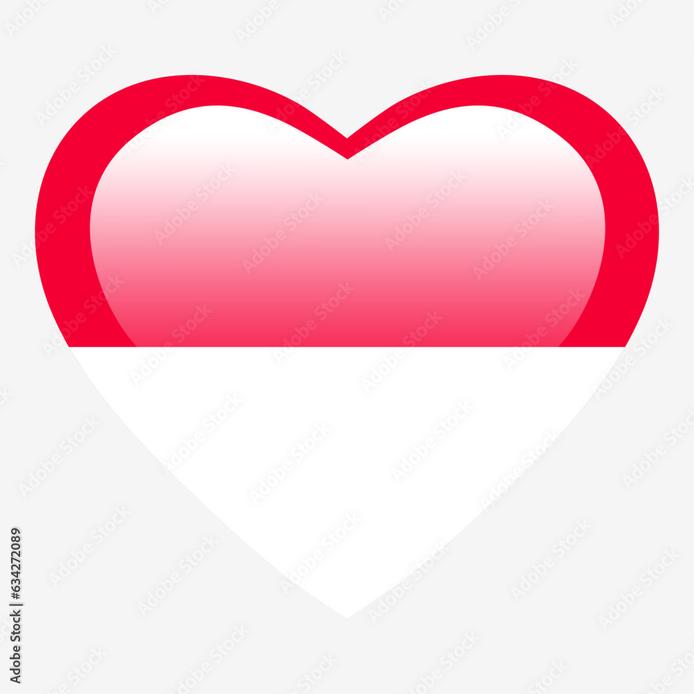 Love Monaco flag, Monaco heart glossy button, Monaco flag icon symbol of love. Patriotic national Monaco symbol. Love Monaco flag, Monaco heart glossy button, Monaco flag icon symbol of love. Patriotic national Monaco symbol.