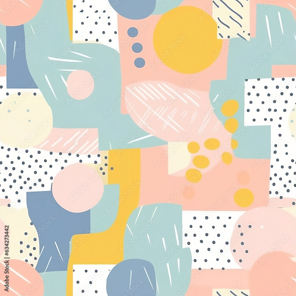 seamless pattern with Memphis