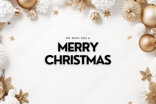 Christmas Greeting Card on a White Background

