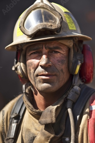 portrait of a firefighter on duty