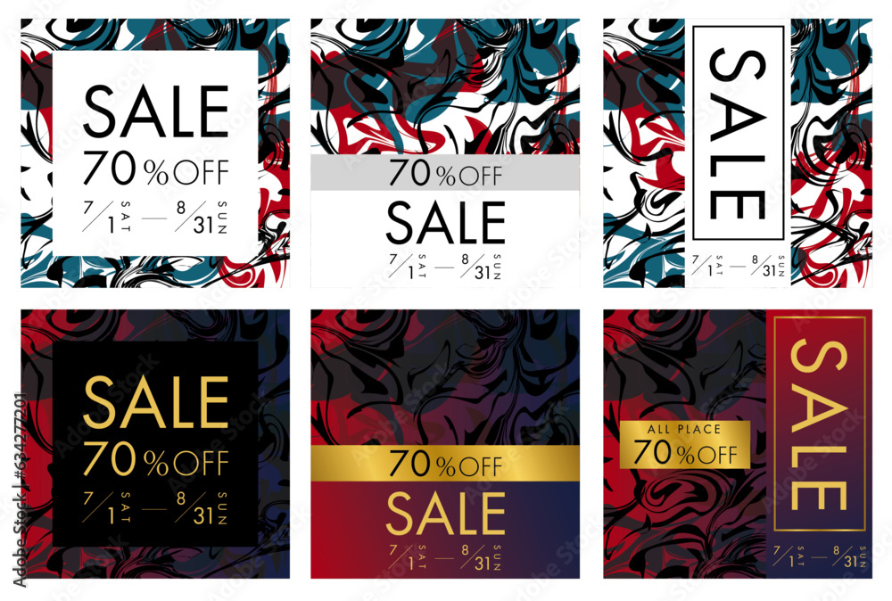 Fototapeta premium 投稿素材３６ social media post template post バナー デザインテンプレート キャンペーン