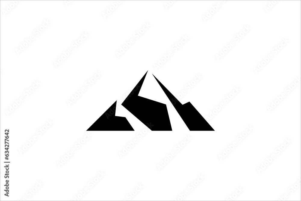 Abstract mountain logo design in flat design style Abstract mountain logo design in flat design style