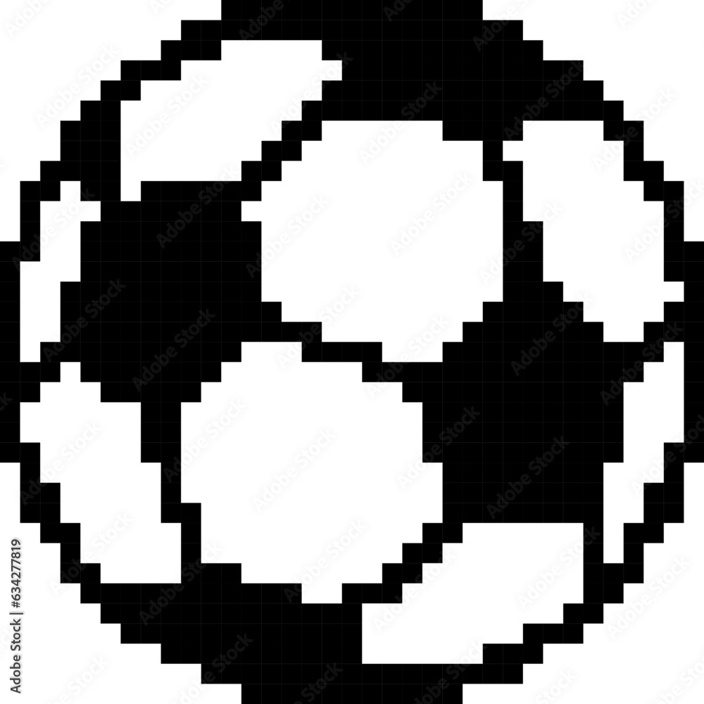 Fototapeta premium Football cartoon icon in pixel style