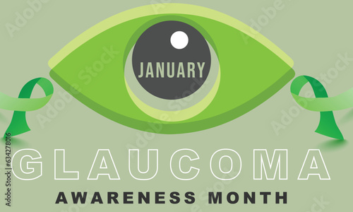 Glaucoma awareness month. background, banner, card, poster, template. Vector illustration.