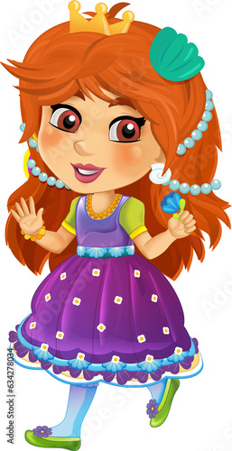 cartoon fairy tale character ef princess isolated illustration for children
