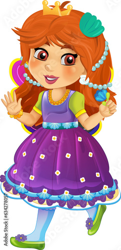 cartoon fairy tale character ef princess isolated illustration for children