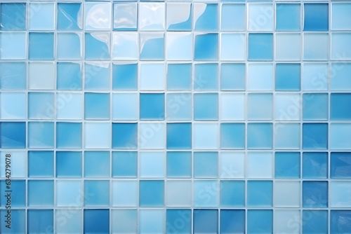 Blue tile wall chequered background bathroom floor texture photo