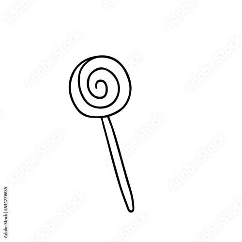 Hand drawn vector illustration lollipop