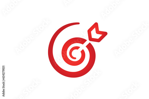 six arrow logo simple spiral design concept vector graphic