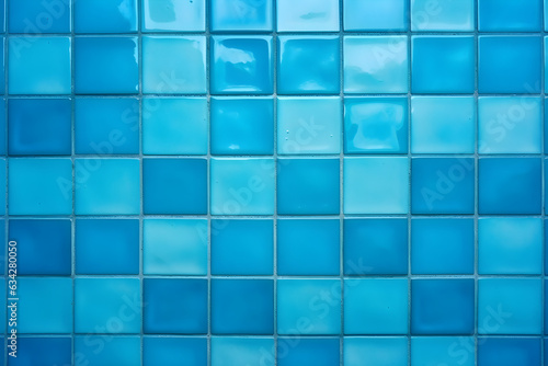 Blue tile wall chequered background bathroom floor texture