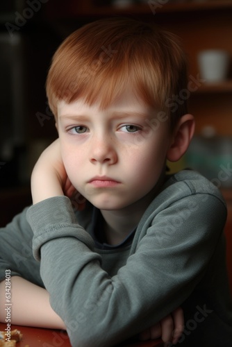 a young boy suffering from a bad temper due to food allergies