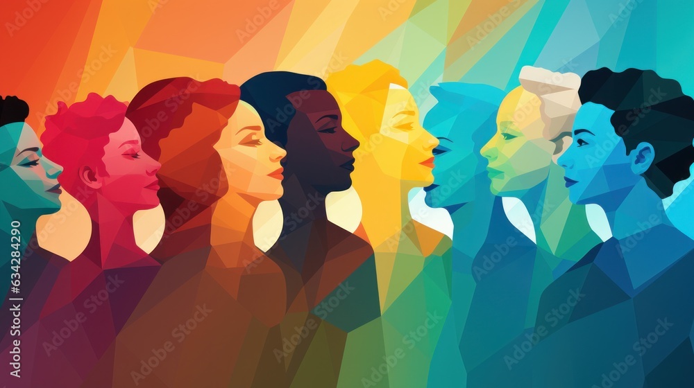 Diversity and inclusion poster. Diversity, equity and inclusion concept. Generative AI Diversity and inclusion poster. Diversity, equity and inclusion concept. Generative AI