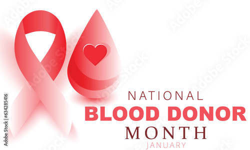 National Blood Donor month. background, banner, card, poster, template. Vector illustration.