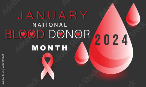 National Blood Donor month. background, banner, card, poster, template. Vector illustration.