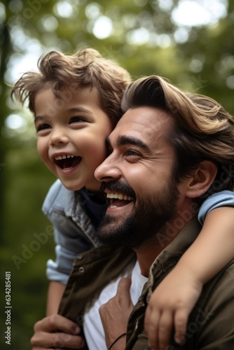 shot of a young father and son having fun together outdoors
