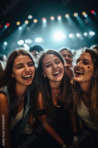 shot of a group of young friends enjoying themselves at a concert