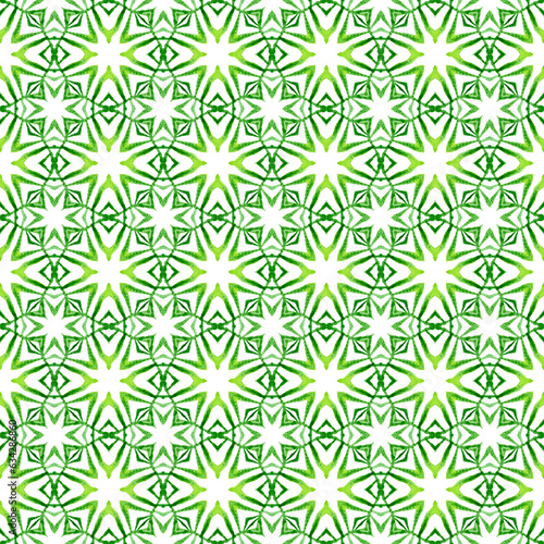 Trendy organic green border. Green fantastic boho