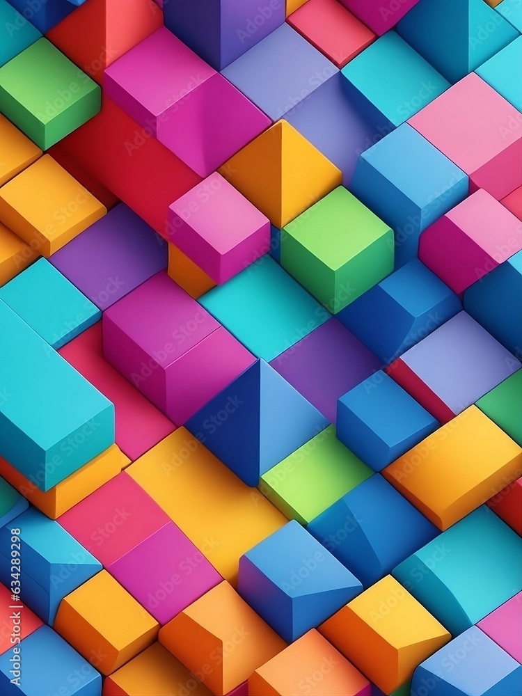 Transform your device's aesthetics with this stunning wallpaper of vibrant and colorful blocks. The intricate arrangement and vivid hues will add a playful and dynamic touch to your screen