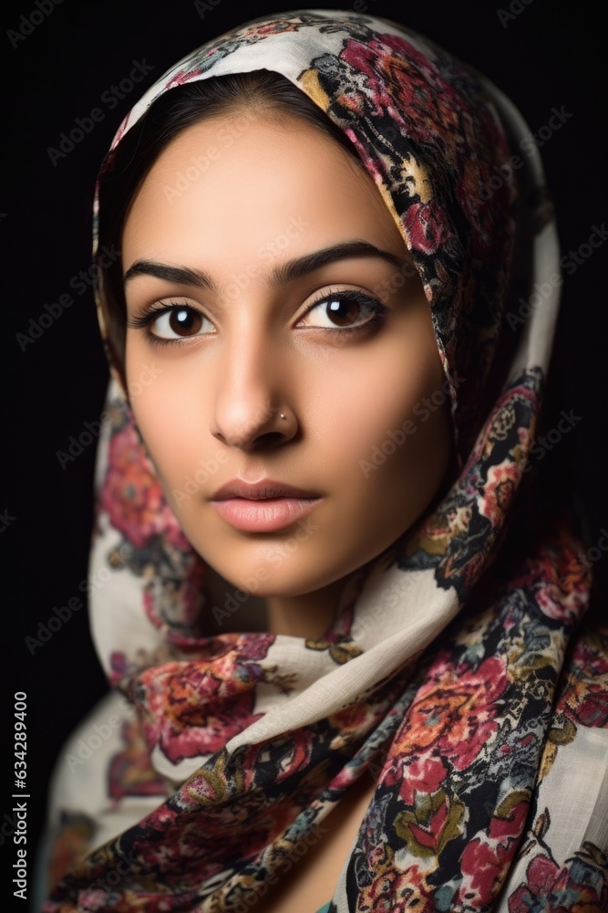closeup portrait of an attractive young muslim woman wearing a hijab closeup portrait of an attractive young muslim woman wearing a hijab