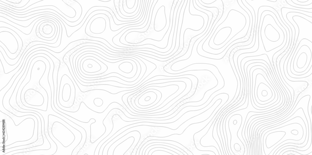 Obraz premium Seamless pattern with lines Topographic map. Geographic mountain relief. Abstract lines background. Contour maps. Vector illustration, Topo contour map on white background, Topographic contour lines