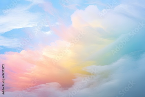 a rainbow-colored cloud