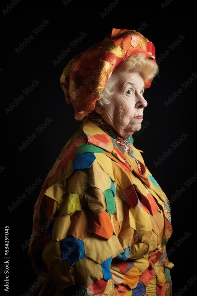 Fototapeta premium studio shot of a woman wearing an unusual outfit